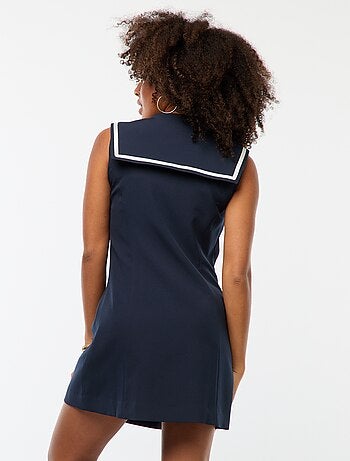 Vestido curto estilo marinheiro