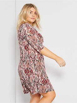 Vestido curto evasé - Kiabi