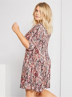 Vestido curto evasé - Kiabi