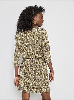 Vestido curto florido - Kiabi