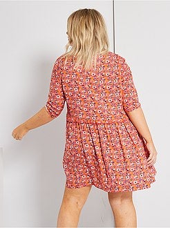 Vestido curto florido - Kiabi