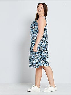 Vestido curto florido - Kiabi