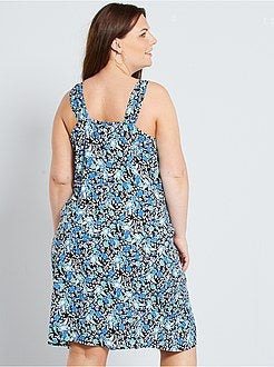 Vestido curto florido - Kiabi