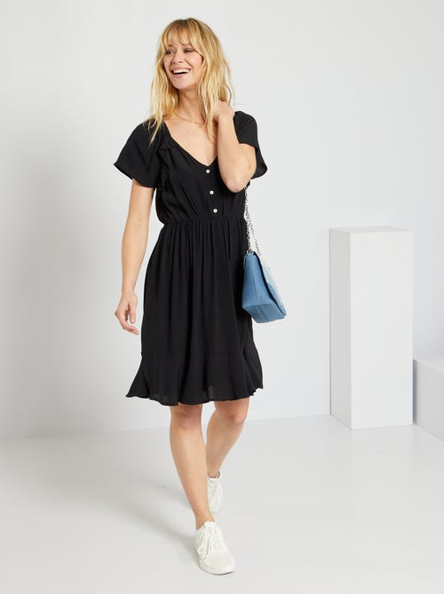 Vestido curto florido - Kiabi