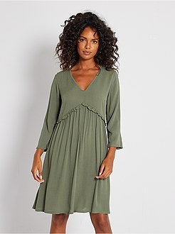 Vestido curto fluido - Kiabi