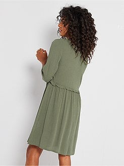 Vestido curto fluido - Kiabi