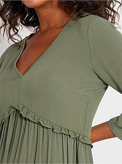 Vestido curto fluido - Kiabi