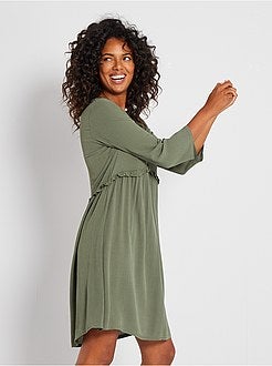 Vestido curto fluido - Kiabi