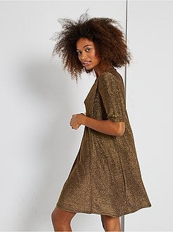 Vestido curto fluido - Kiabi