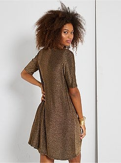 Vestido curto fluido - Kiabi