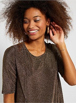 Vestido curto fluido - Kiabi