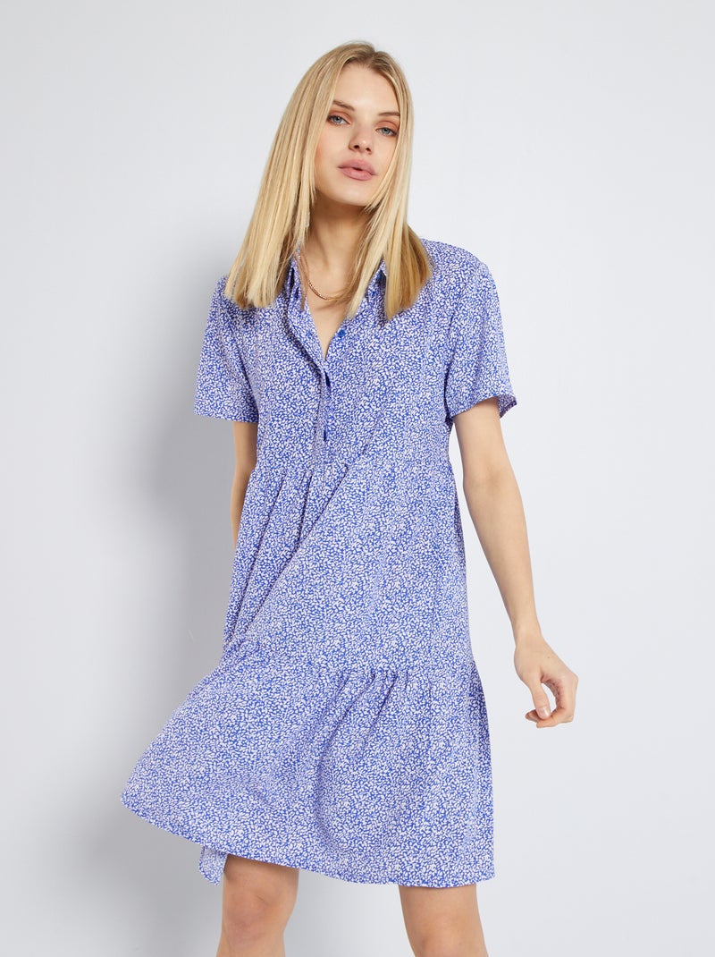 Vestido curto fluido 'JDY' AZUL - Kiabi