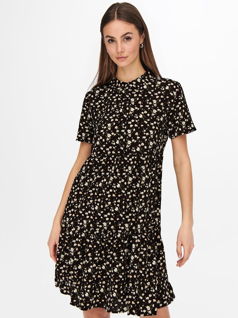 Vestido curto fluido 'JDY' PRETO - Kiabi