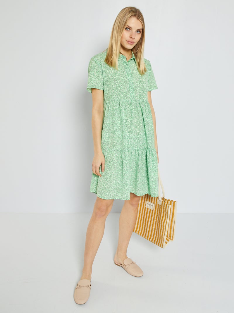 Vestido curto fluido 'JDY' VERDE - Kiabi