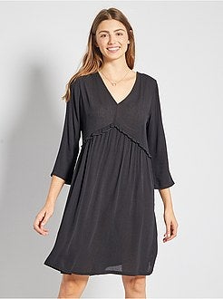 Vestido curto fluido - Kiabi