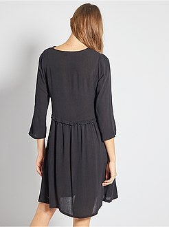 Vestido curto fluido - Kiabi