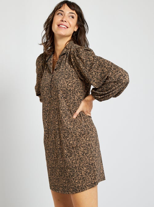 Vestido curto fluido - Kiabi