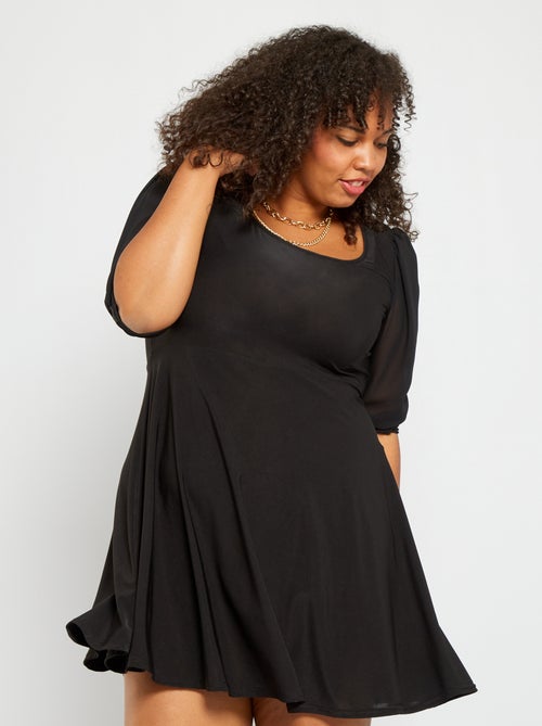 Vestido curto fluido - Kiabi