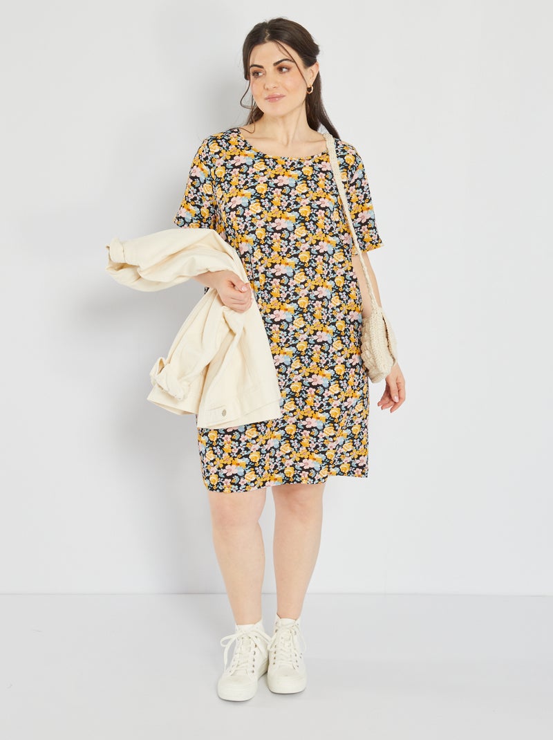 Vestido curto gofrado ROSA - Kiabi