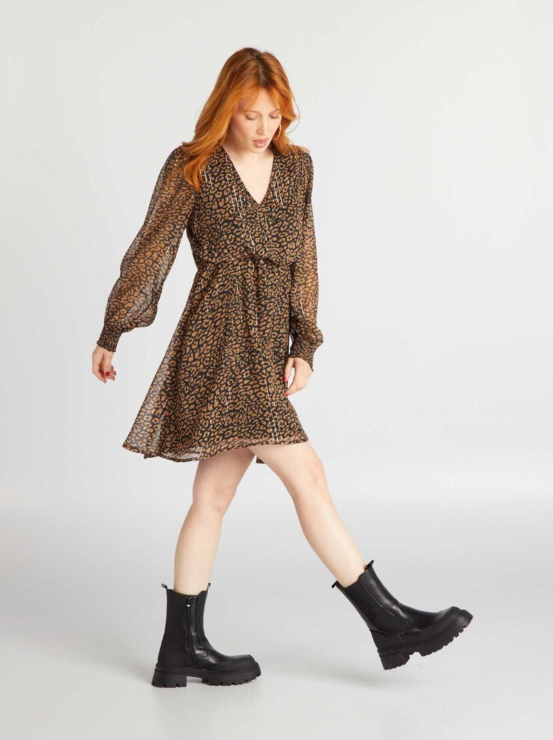 Vestido curto 'JDY' Leopardo - Kiabi