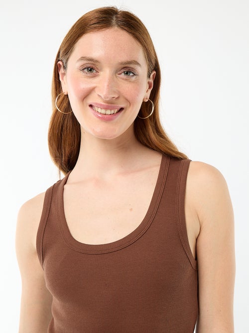 Vestido curto justo com alças - Kiabi