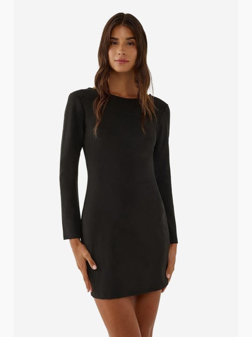 Vestido curto justo com decote nas costas hiccup - Kiabi
