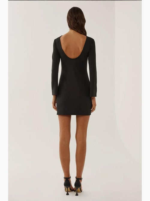Vestido curto justo com decote nas costas hiccup - Kiabi