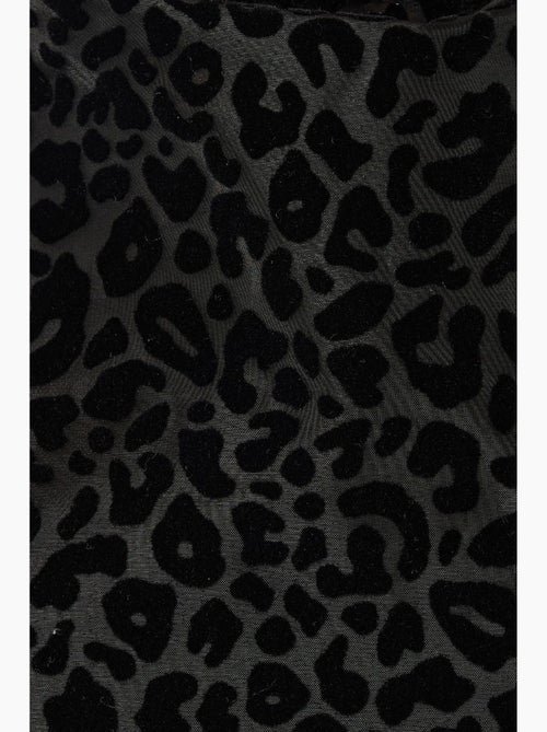 Vestido curto justo com estampado de leopardo hiccup - Kiabi Vestido curto justo com estampado de leopardo hiccup - Kiabi