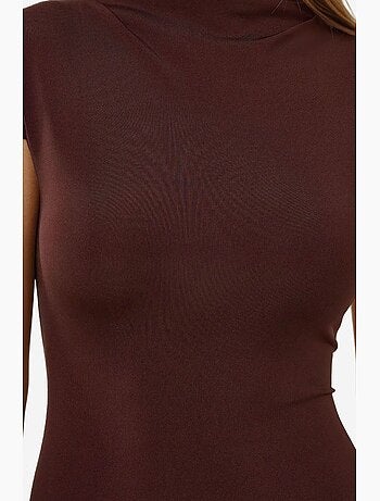 Vestido curto justo com gola redonda hiccup