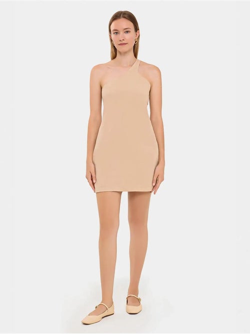 Vestido curto justo de um ombro só hiccup - Kiabi Vestido curto justo de um ombro só hiccup - Kiabi