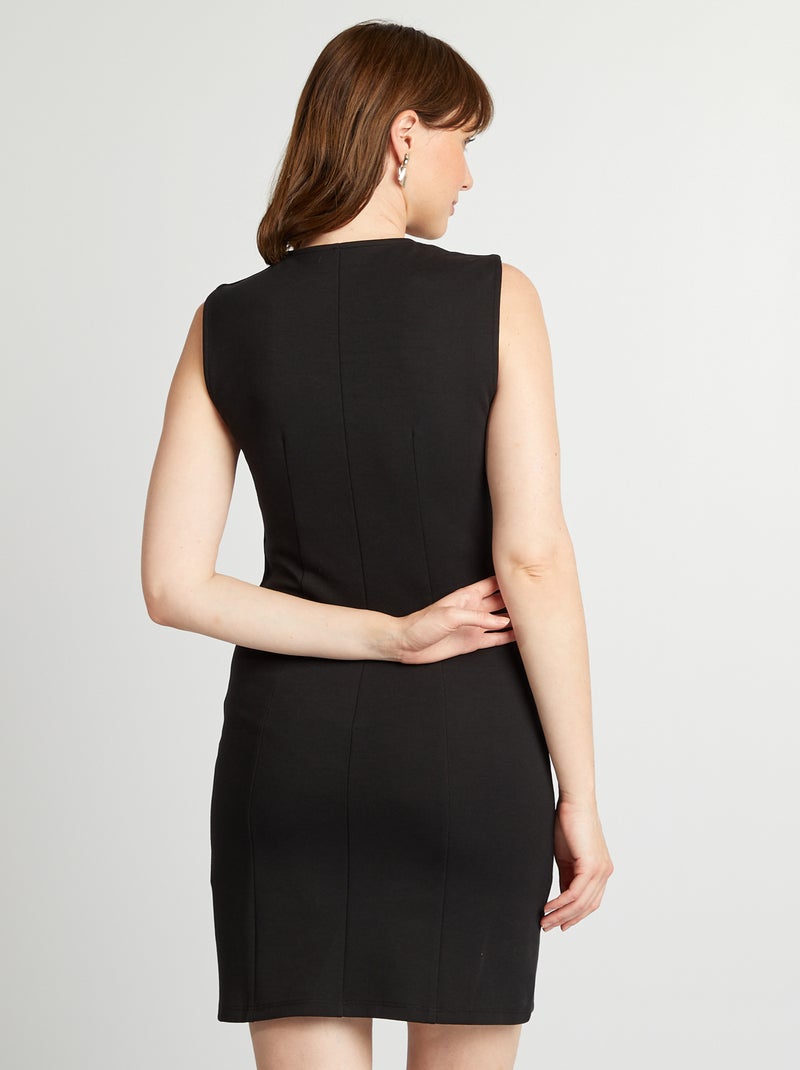 Vestido curto justo Preto - Kiabi