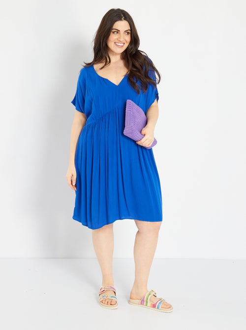 Vestido curto liso - Kiabi