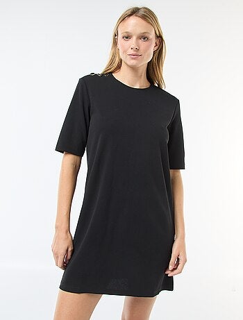 Vestido curto liso com decote redondo 'JDY'