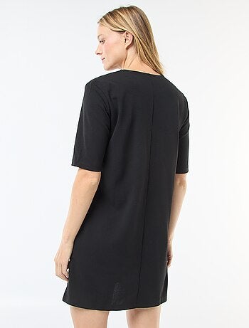 Vestido curto liso com decote redondo 'JDY'