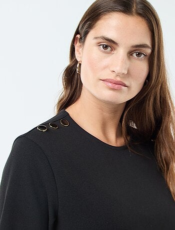 Vestido curto liso com decote redondo 'JDY'