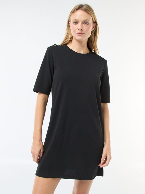 Vestido curto liso com decote redondo 'JDY' - Kiabi