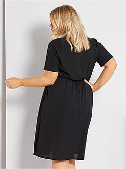 Vestido curto liso - Kiabi