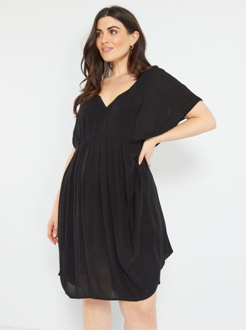 Vestido curto liso - Kiabi