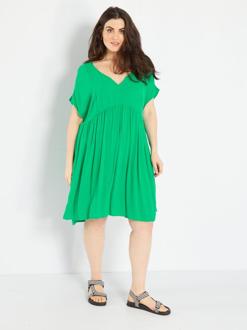 Vestido curto liso - Kiabi