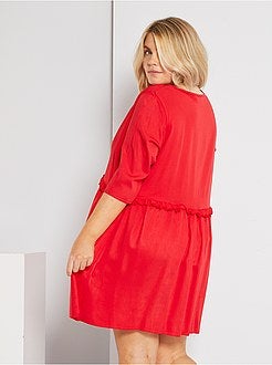 Vestido curto liso - Kiabi