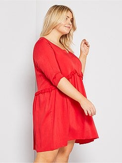 Vestido curto liso - Kiabi