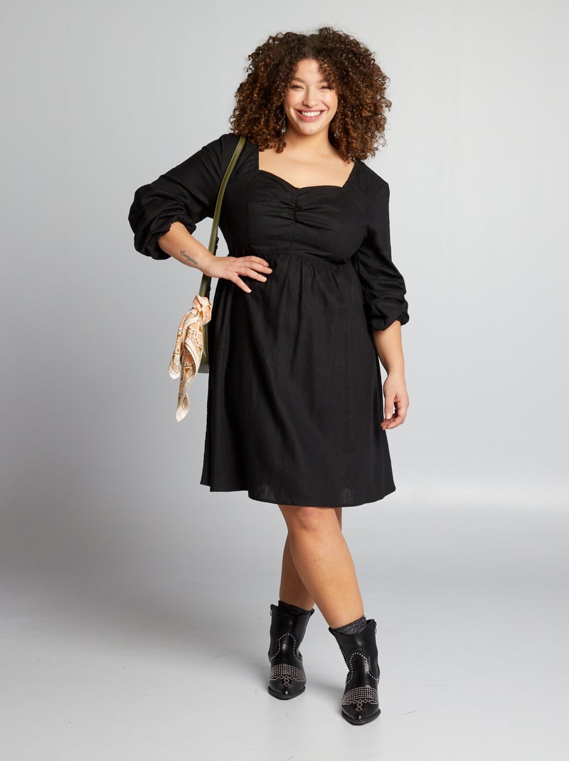 Vestido curto Preto - Kiabi