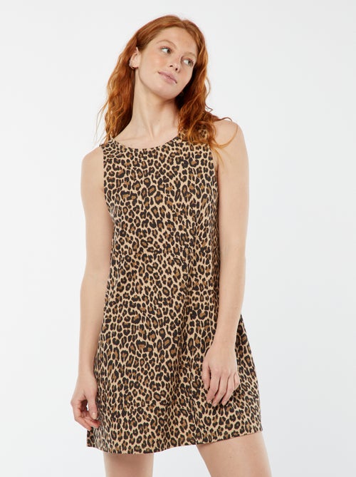 Vestido curto sem mangas - Kiabi