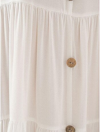 Vestido curto sem mangas com botões bdart
