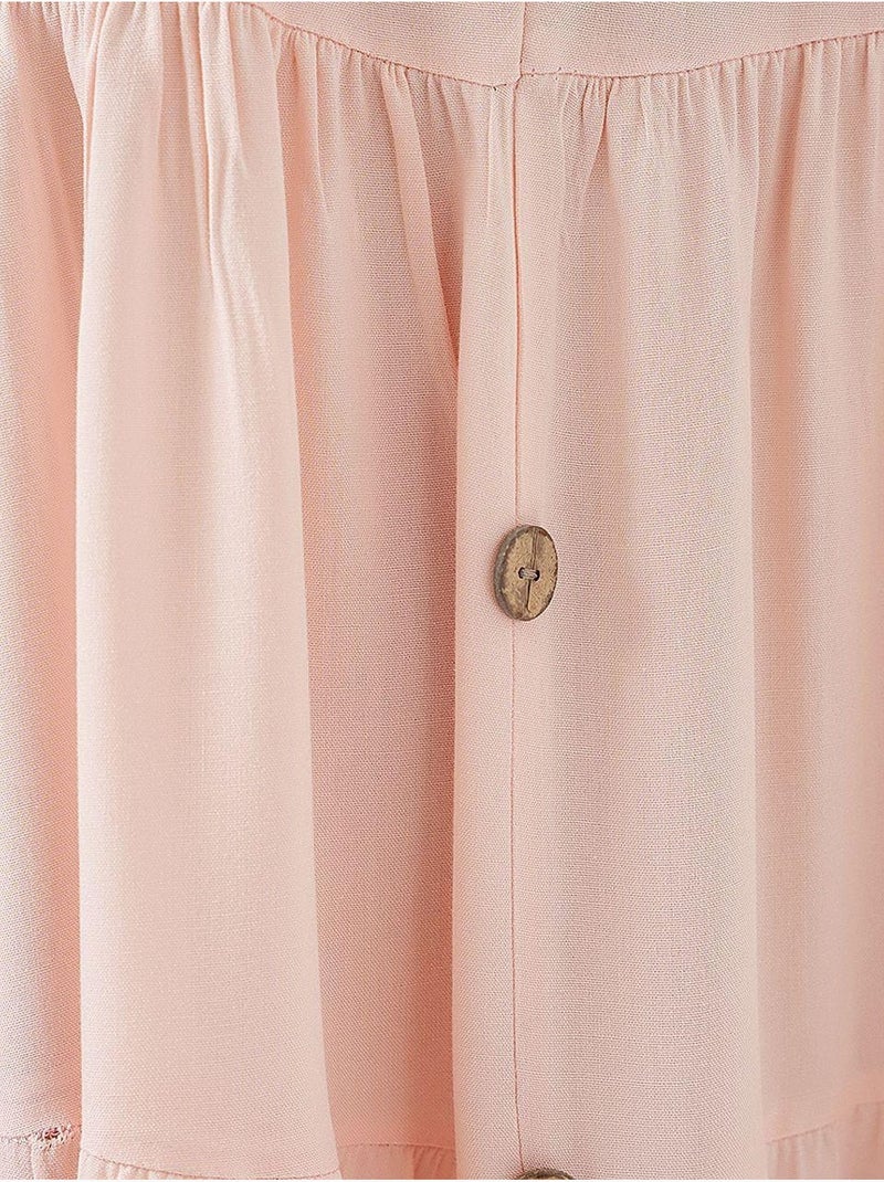 Vestido curto sem mangas com botões bdart Rosa-pálido - Kiabi