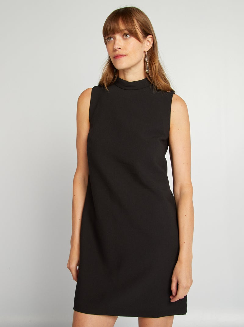 Vestido curto sem mangas Preto - Kiabi