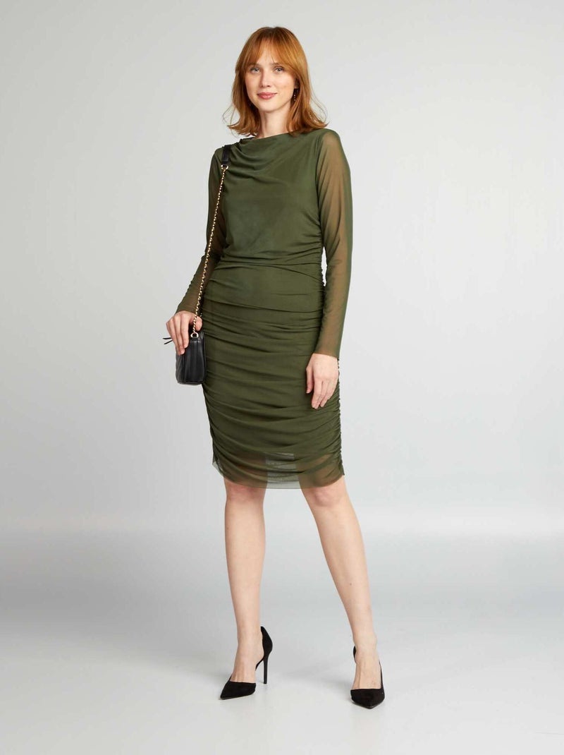 Vestido curto VERDE - Kiabi