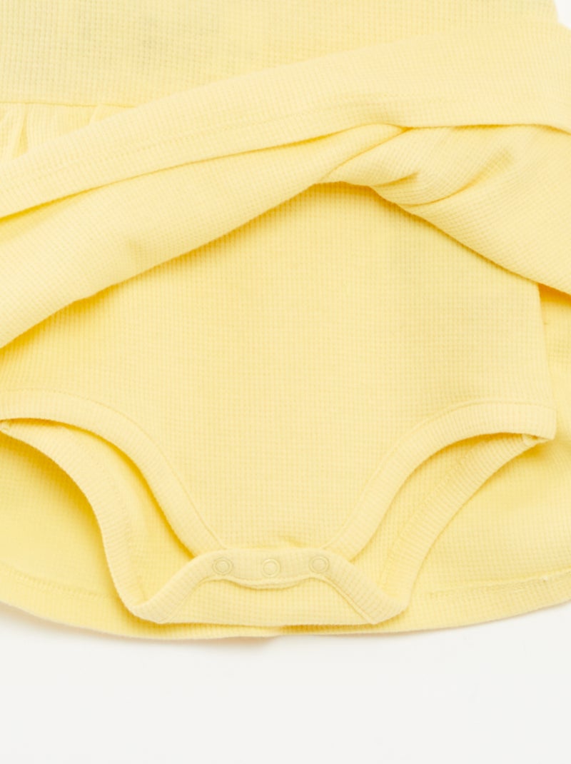 Vestido de alças com body integrado Amarelo - Kiabi