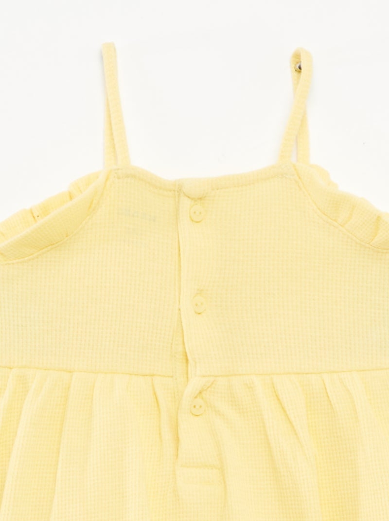 Vestido de alças com body integrado Amarelo - Kiabi