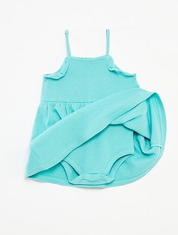 Vestido de alças com body integrado